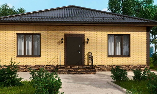 Проекты одноэтажных домов из кирпича | Строй-Нпа - Анапа от 3631 рублей